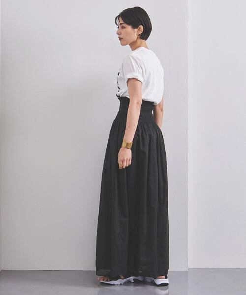 UNITED ARROWS（ユナイテッドアローズ）の「UWCC C シャーリング 2WAY ワンピース◆（ワンピース・レディース・ライム/ブラック・FREE）」の13枚目の写真