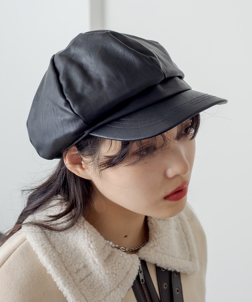 RASVOA（ラスボア）の「フェイクレザーキャスケット（キャスケット・レディース・ブラック・FREE）」の11枚目の写真