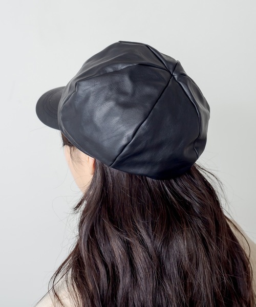 RASVOA（ラスボア）の「フェイクレザーキャスケット（キャスケット・レディース・ブラック・FREE）」の6枚目の写真