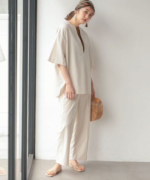 KOBE LETTUCE（コウベレタス）の「スクエアトゥトングサンダル（サンダル・レディース・ブラック系その他/ベージュ/カーキ/ベージュ系その他・LL/S/L/M）」の15枚目の写真