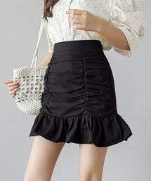 emi+（エミプラス）の「ギャザーフリルミニスカート（スカート）」