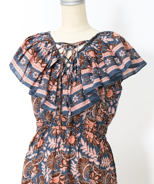 AS KNOW AS PINKY（アズノゥアズピンキー）の「インド舞い降りる花弁ワンピース（ワンピース・レディース・グリーン系/ネイビー系/ピンク系・FREE）」の14枚目の写真