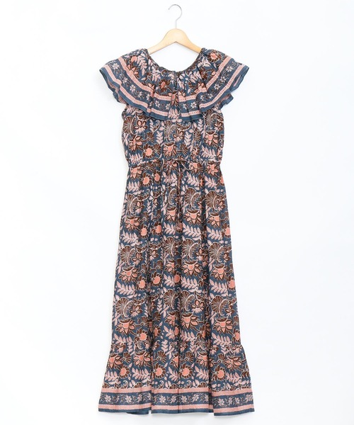 AS KNOW AS PINKY（アズノゥアズピンキー）の「インド舞い降りる花弁ワンピース（ワンピース・レディース・グリーン系/ネイビー系/ピンク系・FREE）」の7枚目の写真