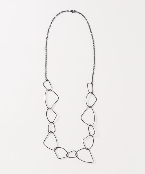 Three Four Time（ｽﾘｰﾌｫｰﾀｲﾑ）の「マットメタルフレームネックレス（ネックレス・レディース・シルバー/ゴールド/ブラック・FREE）」の6枚目の写真