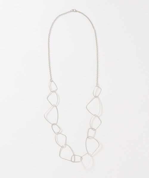 Three Four Time（ｽﾘｰﾌｫｰﾀｲﾑ）の「マットメタルフレームネックレス（ネックレス・レディース・シルバー/ゴールド/ブラック・FREE）」の5枚目の写真