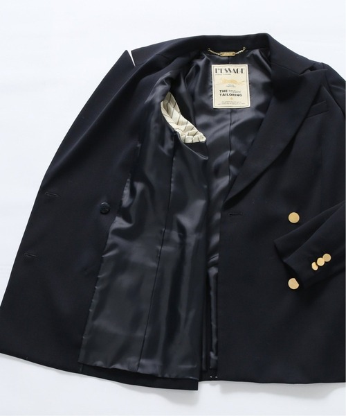 ジャーナルスタンダードレサージュ ネイビー ウール トリコチンジャケット journal standard L'essage（ジャーナルスタンダードレサージュ）の