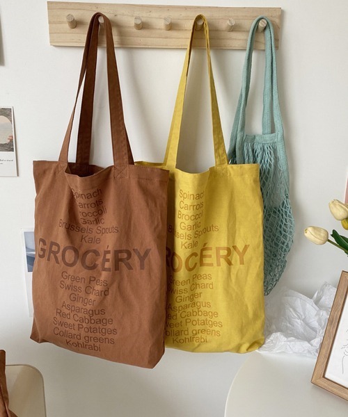 HALEY PESCA（ヘーリーペスカ）の「HALEY PESCA/ロゴ入り韓国風トートバッグ（トートバッグ・レディース・ブラウン/ピンク/イエロー/ブラウン系その他/イエロー系その他/ピンク系その他・FREE）」の10枚目の写真