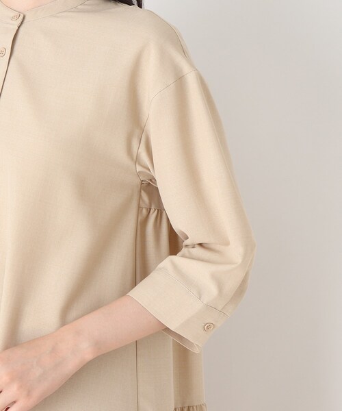 DRESKIP（ドレスキップ）の「◆バックティアードロングワンピース（ワンピース・レディース・カーキ/ライトベージュ/ネイビー・02/03/04）」の6枚目の写真