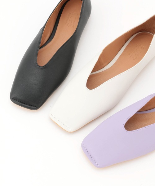 ROPE'（ロペ）の「ソフトスクエアカッターシューズ（パンプス・レディース・ホワイト/ブラック/パープル系その他・36/37/36.5/37.5/35.5）」の7枚目の写真