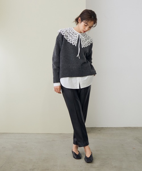 ROPE'（ロペ）の「ソフトスクエアカッターシューズ（パンプス・レディース・ホワイト/ブラック/パープル系その他・36/37/36.5/37.5/35.5）」の15枚目の写真