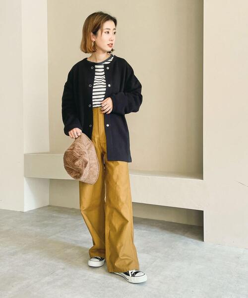 coen（コーエン）の「【復刻】USAコットン裏起毛スウェットミディアム丈カーディガン（WEB限定カラー）（カーディガン/ボレロ・レディース・ブラック/ダークグレー/モカ/ナチュラル・FREE）」の17枚目の写真