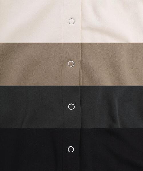 coen（コーエン）の「【復刻】USAコットン裏起毛スウェットミディアム丈カーディガン（WEB限定カラー）（カーディガン/ボレロ・レディース・ブラック/ダークグレー/モカ/ナチュラル・FREE）」の9枚目の写真