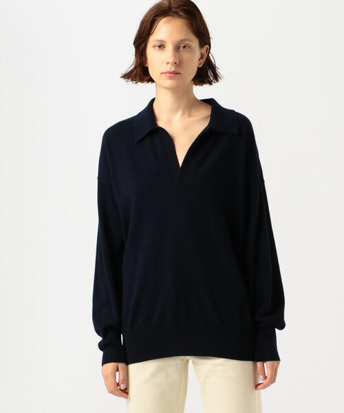 TOMORROWLAND - PLANE WOOL POLO COLLAR PULLOVER / プレーン