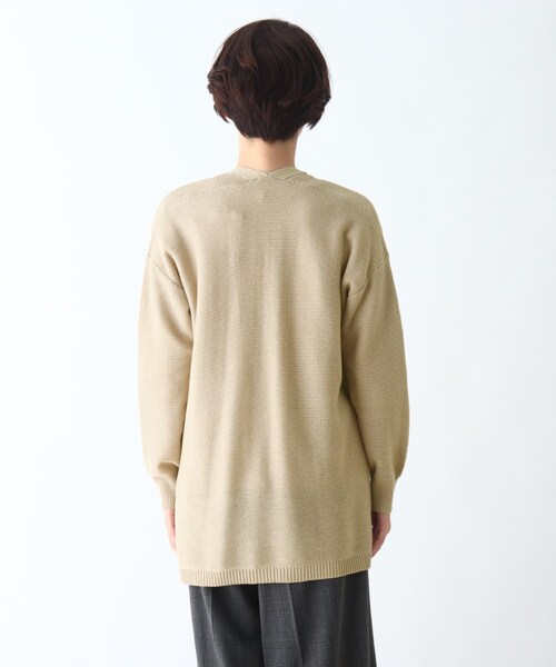 DRESKIP（ドレスキップ）の「◆ポケット付き透かし編みトッパーカーディガン（カーディガン/ボレロ・レディース・ライトベージュ/サンドベージュ/ブラック/パープル系・02/04/03）」の7枚目の写真