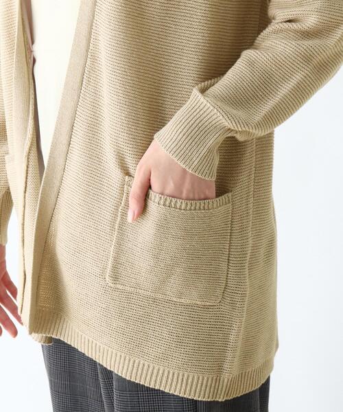 DRESKIP（ドレスキップ）の「◆ポケット付き透かし編みトッパーカーディガン（カーディガン/ボレロ・レディース・ライトベージュ/サンドベージュ/ブラック/パープル系・02/04/03）」の9枚目の写真