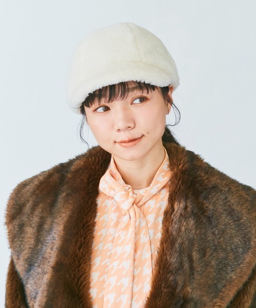 kaorinomori（カオリノモリ）の「カオリノモリ　ジェーンメアキャス（キャスケット・レディース・ブラウン/ホワイト・M/57.5cm）」の9枚目の写真