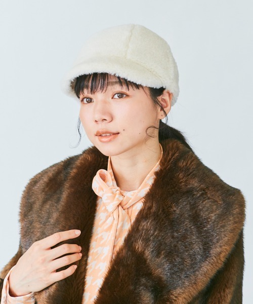 kaorinomori（カオリノモリ）の「カオリノモリ　ジェーンメアキャス（キャスケット・レディース・ブラウン/ホワイト・M/57.5cm）」の7枚目の写真