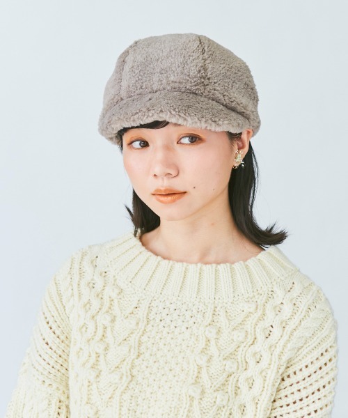 kaorinomori（カオリノモリ）の「カオリノモリ　ジェーンメアキャス（キャスケット・レディース・ブラウン/ホワイト・M/57.5cm）」の3枚目の写真