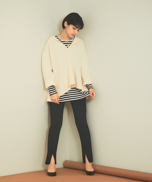 Rouge vif（ルージュヴィフ）の「フロントスリットウエストゴムパンツ（その他パンツ・レディース・グリーン/モカ/ブラック・36/38）」の18枚目の写真