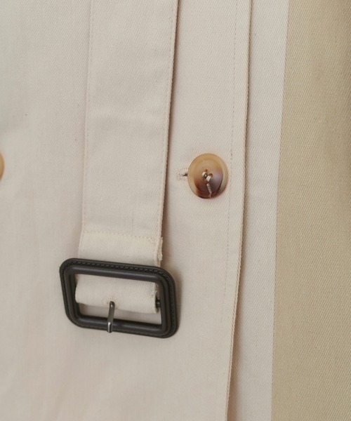 TINA:JOJUN(ティーナジョジュン)の「配色切り替え トレンチコート TINA:JOJUN(トレンチコート・レディース・ライトベージュ/ベージュ・M)」の8枚目の写真