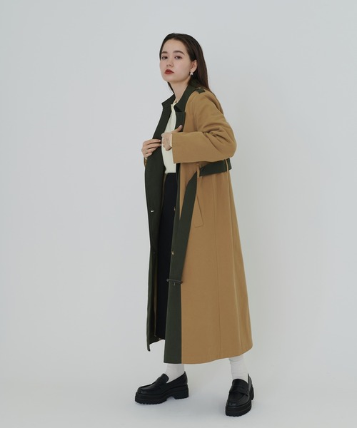 TINA:JOJUN(ティーナジョジュン)の「配色切り替え トレンチコート TINA:JOJUN(トレンチコート・レディース・ライトベージュ/ベージュ・M)」の17枚目の写真