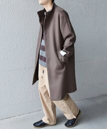 SHIPS any | SHIPS any: 撥水 ストレッチ メルトン スタンドカラー コート◇(その他アウター)