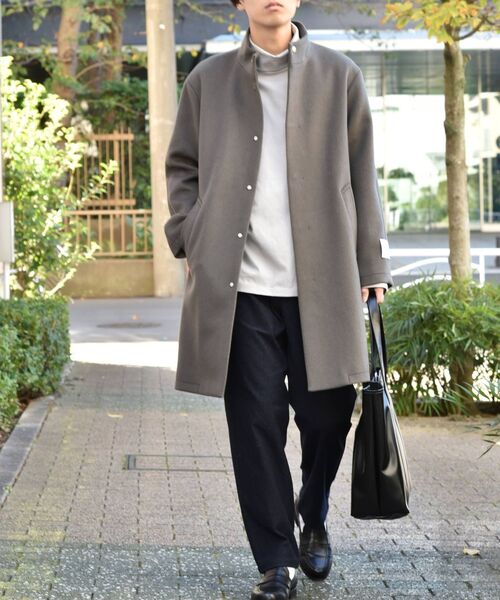 SHIPS any（シップス エニィ）の「SHIPS any: 撥水 ストレッチ メルトン スタンドカラー コート◇（その他アウター・メンズ・ネイビー/グレー/キャメル・SMALL/MEDIUM/LARGE/X-LARGE）」の8枚目の写真