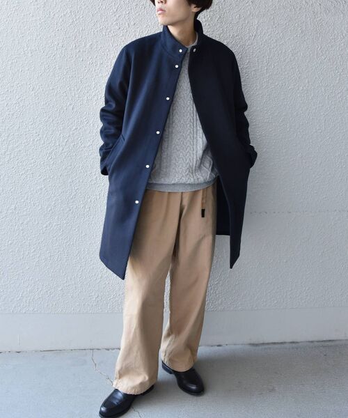 SHIPS any（シップス エニィ）の「SHIPS any: 撥水 ストレッチ メルトン スタンドカラー コート◇（その他アウター・メンズ・ネイビー/グレー/キャメル・SMALL/MEDIUM/LARGE/X-LARGE）」の5枚目の写真
