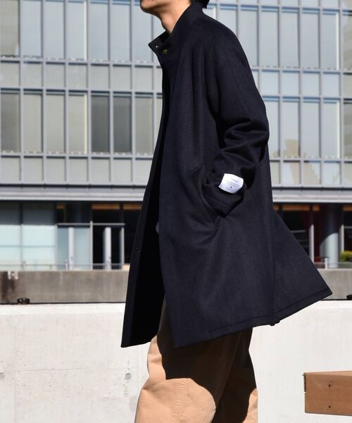 SHIPS any（シップス エニィ）の「SHIPS any: 撥水 ストレッチ メルトン スタンドカラー コート◇（その他アウター・メンズ・ネイビー/グレー/キャメル・SMALL/MEDIUM/LARGE/X-LARGE）」の9枚目の写真