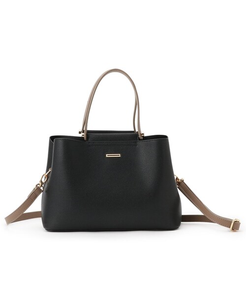 DRESKIP(ドレスキップ)の「◆持ち手切り替えあおりトート(トートバッグ・レディース・ブラック/ベージュ/ブルー・00)」の1枚目の写真