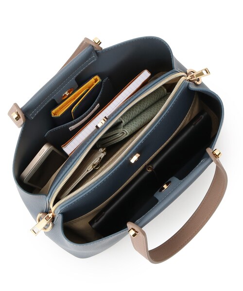 DRESKIP(ドレスキップ)の「◆持ち手切り替えあおりトート(トートバッグ・レディース・ブラック/ベージュ/ブルー・00)」の6枚目の写真