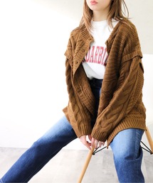 Per sist ence/パーシエンス　編み時切替 2WAYカーディガン