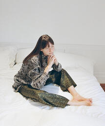 シルクプリント オーバーサイズシャツ