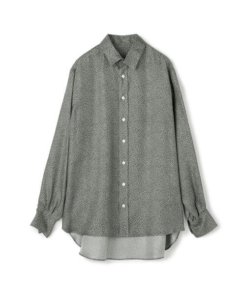 SOULEIADO（ソレイアード）の「シルクプリント オーバーサイズシャツ（シャツ/ブラウス・メンズ・ブラック系その他/グリーン系その他3/グレー系その他/ブルー系その他4/グリーン系その他2・5/6）」の3枚目の写真