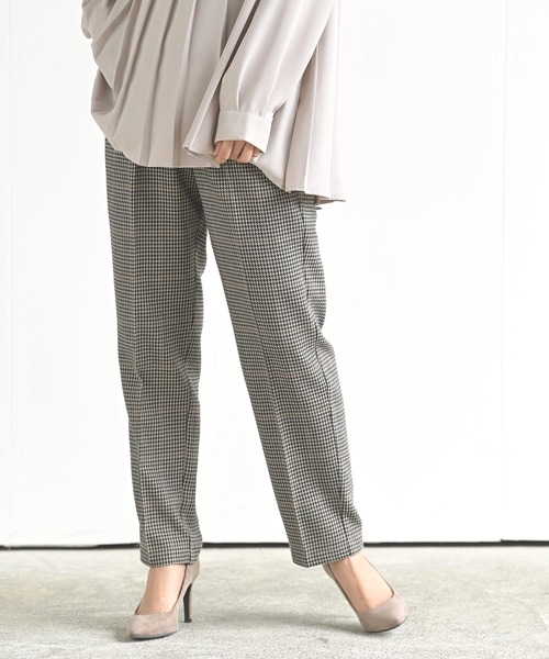 rps(アールピーエス)の「先染めセンタープレステーパードパンツ(スラックス・レディース・グレー/チャコールグレー/ブラウン・M)」の3枚目の写真