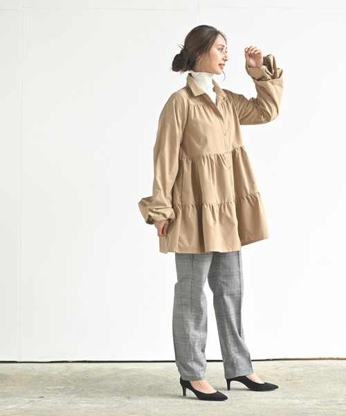 rps(アールピーエス)の「先染めセンタープレステーパードパンツ(スラックス・レディース・グレー/チャコールグレー/ブラウン・M)」の22枚目の写真