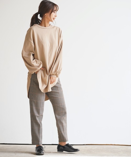 rps(アールピーエス)の「先染めセンタープレステーパードパンツ(スラックス・レディース・グレー/チャコールグレー/ブラウン・M)」の12枚目の写真