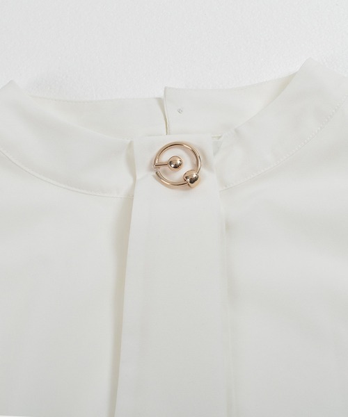 Felt-Maglietta（フェルトマリエッタ）の「ゆったりパフスリーブボウタイブラウス（シャツ/ブラウス・レディース・ベージュ/ブラック/ホワイト/ネイビー/ブラウン/ダークグリーン/ボルドー/ライトベージュ/ブルー/グレイッシュベージュ・FREE）」の12枚目の写真