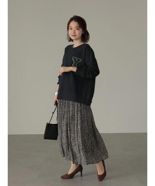 AMERICAN HOLIC(アメリカンホリック)の「ワッペンロゴ裏毛カットプルオーバー(スウェット・レディース・ネイビー/チャコールグレー・L/M)」の15枚目の写真