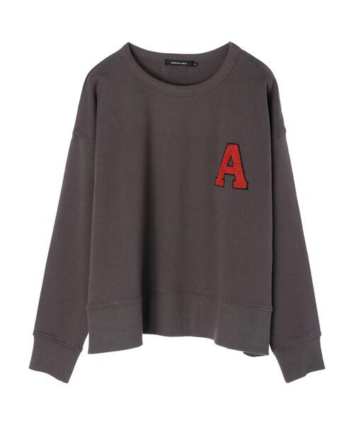 AMERICAN HOLIC(アメリカンホリック)の「ワッペンロゴ裏毛カットプルオーバー(スウェット・レディース・ネイビー/チャコールグレー・L/M)」の16枚目の写真