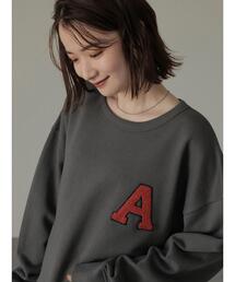 AMERICAN HOLIC | ワッペンロゴ裏毛カットプルオーバー(スウェット)