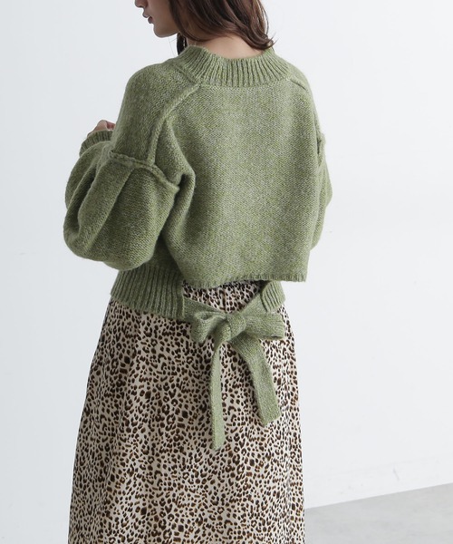 FREE'S MART（フリーズマート）の「◆バックリボンディティールニット（ニット/セーター・レディース・ピンク/ベージュ/グレー/グリーン・FREE）」の11枚目の写真