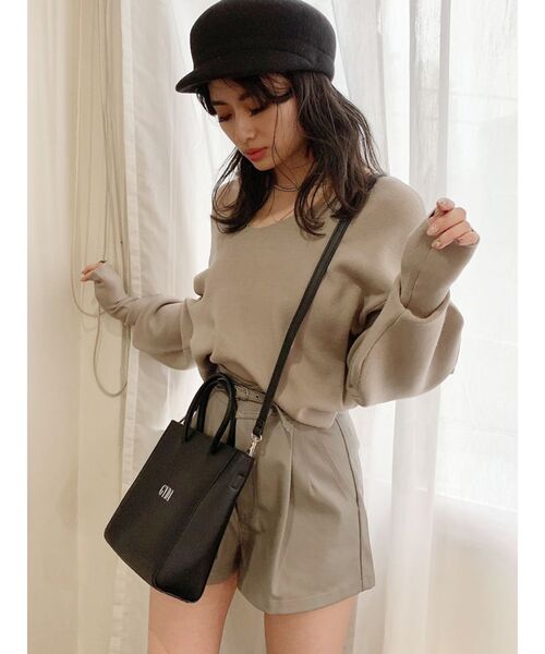 GYDA（ジェイダ）の「GYDA SHOPPER BAG（ショルダーバッグ・レディース・ブラック/ベージュ・FREE）」の12枚目の写真