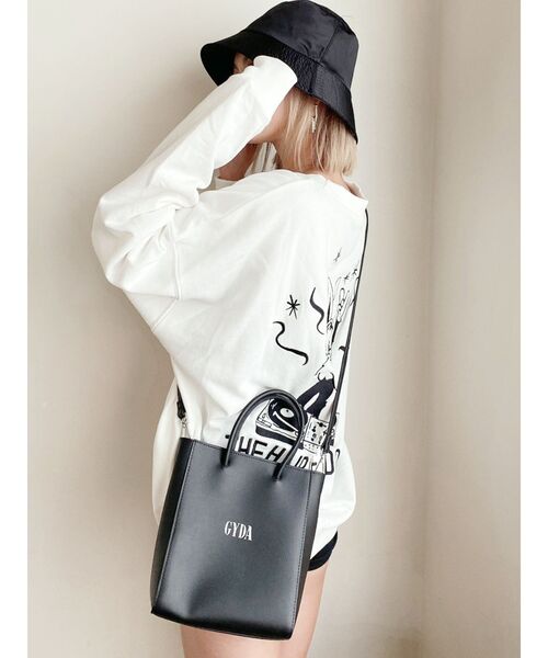 GYDA（ジェイダ）の「GYDA SHOPPER BAG（ショルダーバッグ・レディース・ブラック/ベージュ・FREE）」の16枚目の写真