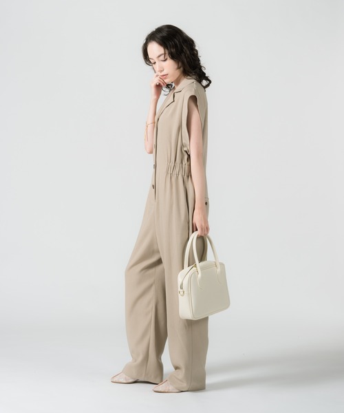 LAYMEE(レイミー)の「Sedan rompers / セダンロンパース(ワンピース・レディース・ブラック/アイボリー/キャメル・FREE)」の7枚目の写真