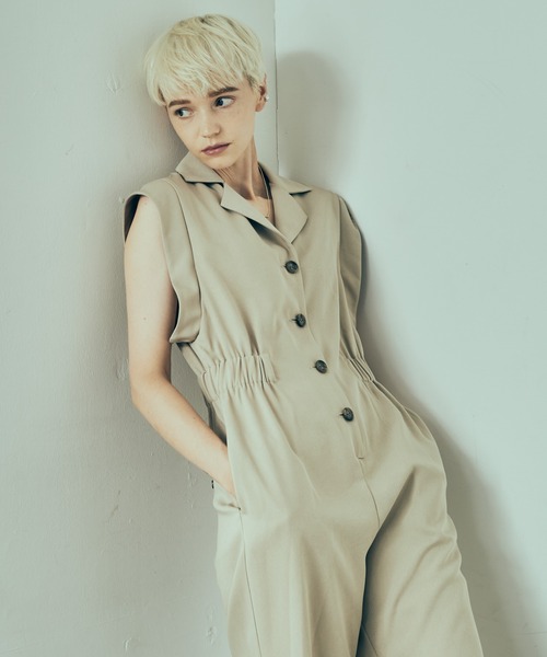 LAYMEE(レイミー)の「Sedan rompers / セダンロンパース(ワンピース・レディース・ブラック/アイボリー/キャメル・FREE)」の19枚目の写真
