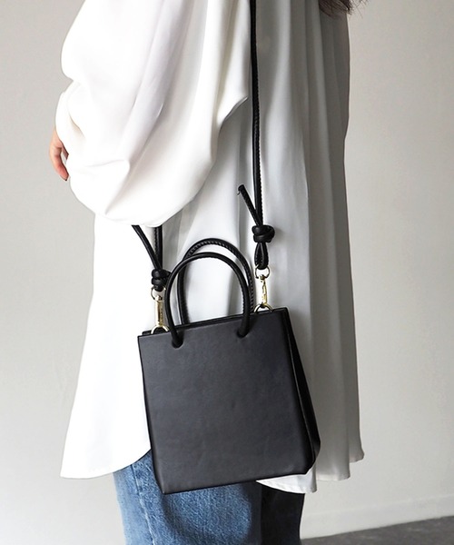 Riberry（リベリー）の「ショッパー風ミニショルダーバッグ（ショルダーバッグ・レディース・ホワイト/ブラック/ブラウン・FREE）」の2枚目の写真