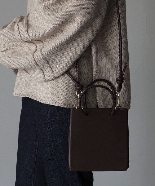 Riberry（リベリー）の「ショッパー風ミニショルダーバッグ（ショルダーバッグ・レディース・ホワイト/ブラック/ブラウン・FREE）」の5枚目の写真