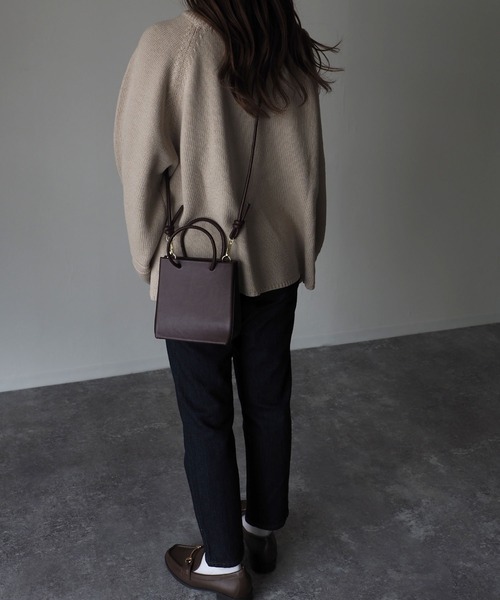 Riberry（リベリー）の「ショッパー風ミニショルダーバッグ（ショルダーバッグ・レディース・ホワイト/ブラック/ブラウン・FREE）」の10枚目の写真