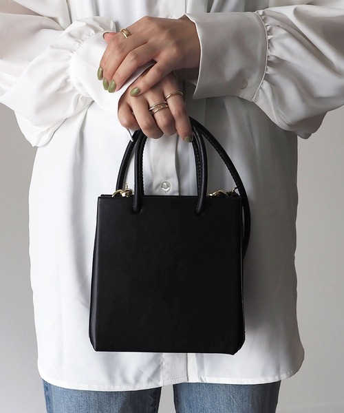 Riberry（リベリー）の「ショッパー風ミニショルダーバッグ（ショルダーバッグ・レディース・ホワイト/ブラック/ブラウン・FREE）」の16枚目の写真